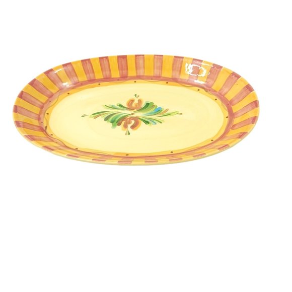 Gail Pittman Sienna Oval Serving Platter Plate Tray Southern Living at Home Red - Picture 5 of 8